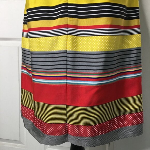 J. McLaughlin Strapless Striped Multicolor Dress 4 - Picture 8 of 11